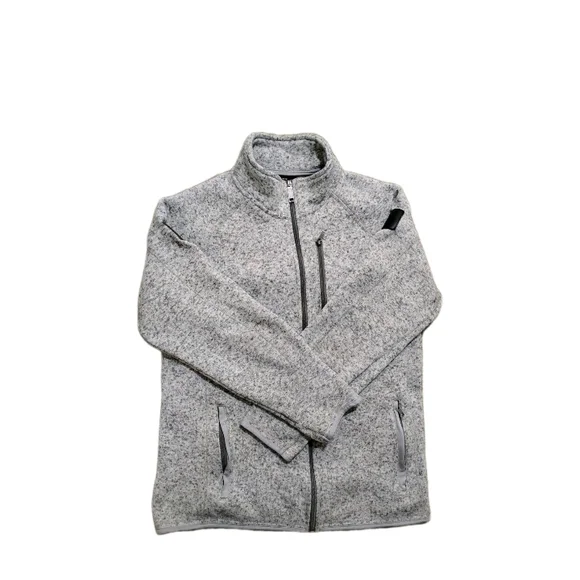 Grunt Style Fleece Jacket Men's Large Military Tactical Full Zip Heather Gray - Picture 1 of 6